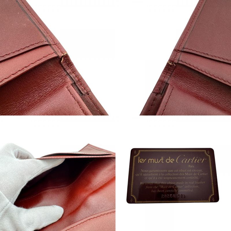 Cartier Must Have Leather Wallet Red