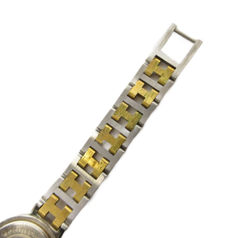 Hermes Clipper Watch Quartz Gold Color Silver KH