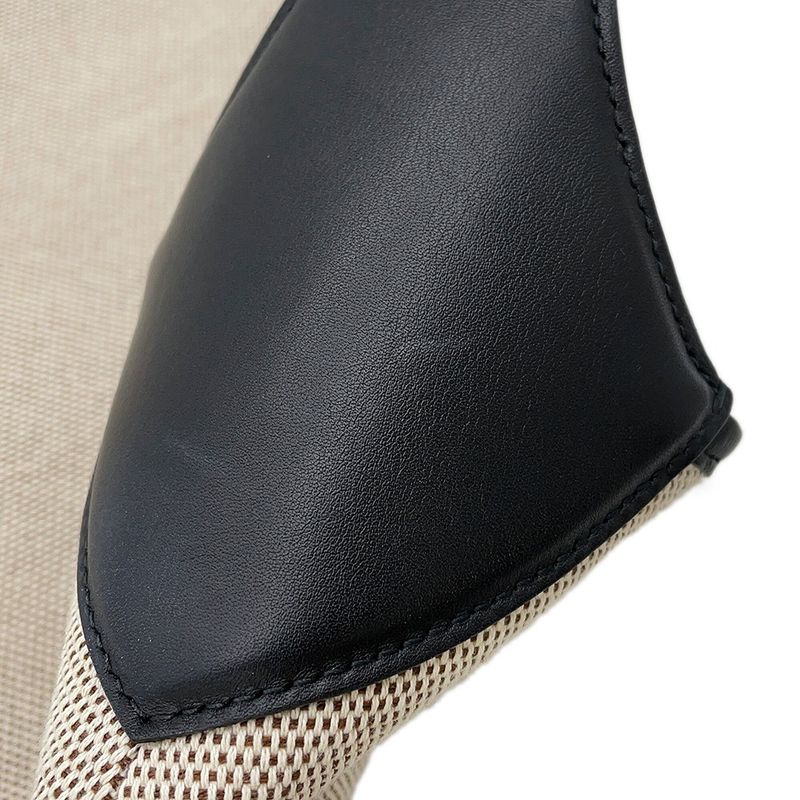 Gucci Shoulder Bag Canvas Leather B Bag Tote Black