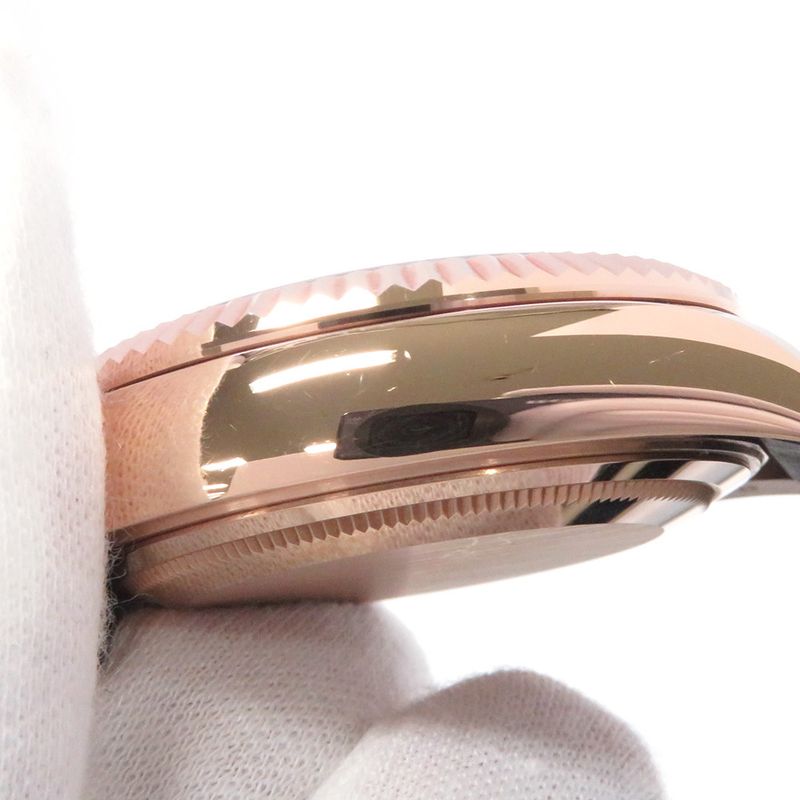 Rolex Sky Pink Gold Roulette Watch Chocolate Dial