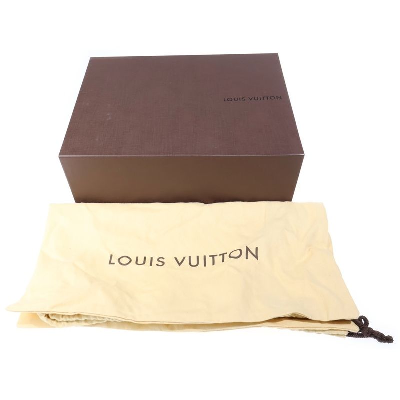 Louis Vuitton Monogram Suede High Heel Boots Black