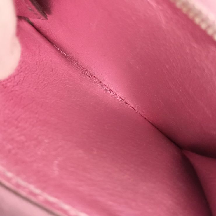 Fendi Bifold Wallet FF Diamond Metallic Pink Leather Silver