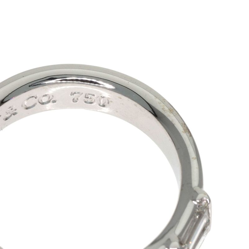 Tiffany & Co Stacking Band Diamond Ring 18k White Gold