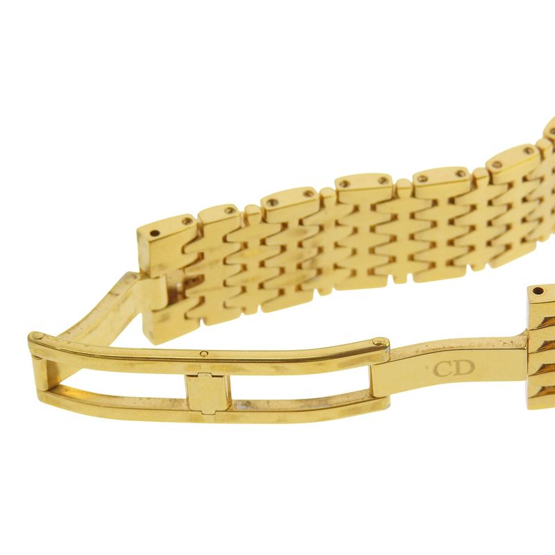 Dior Gold Plated Quartz Analog Display Dial Watch