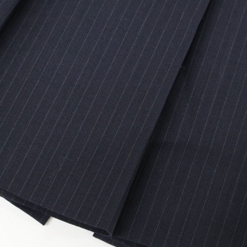 Miu Miu Pinstripe Skirt Belt Pleats 38
