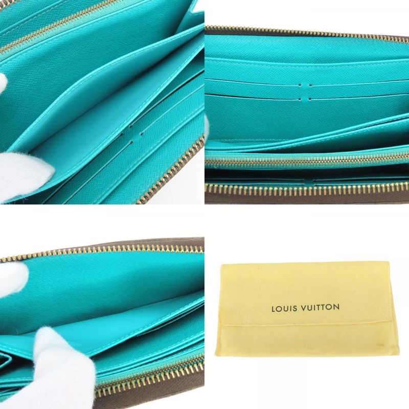 Louis Vuitton Wallet Zippy Monogram Turcoise Brown