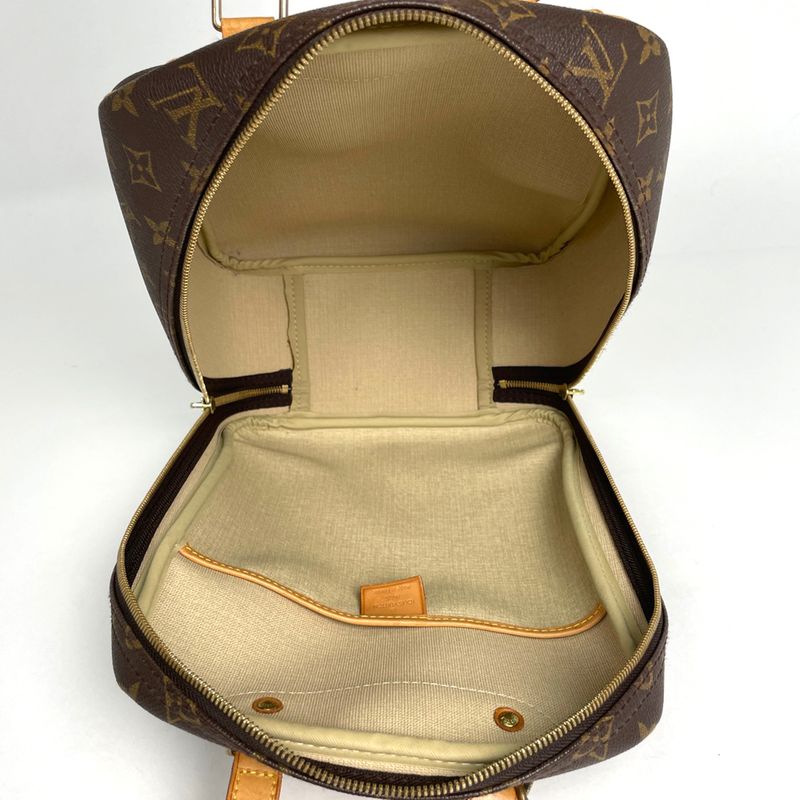 Louis Vuitton Excursion Shoes Case Handbag Monogram Brown