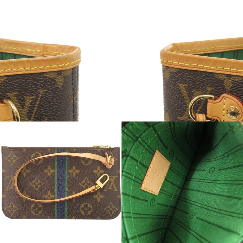 Louis Vuitton Neverfull PM Pouch Monogram Green Tote