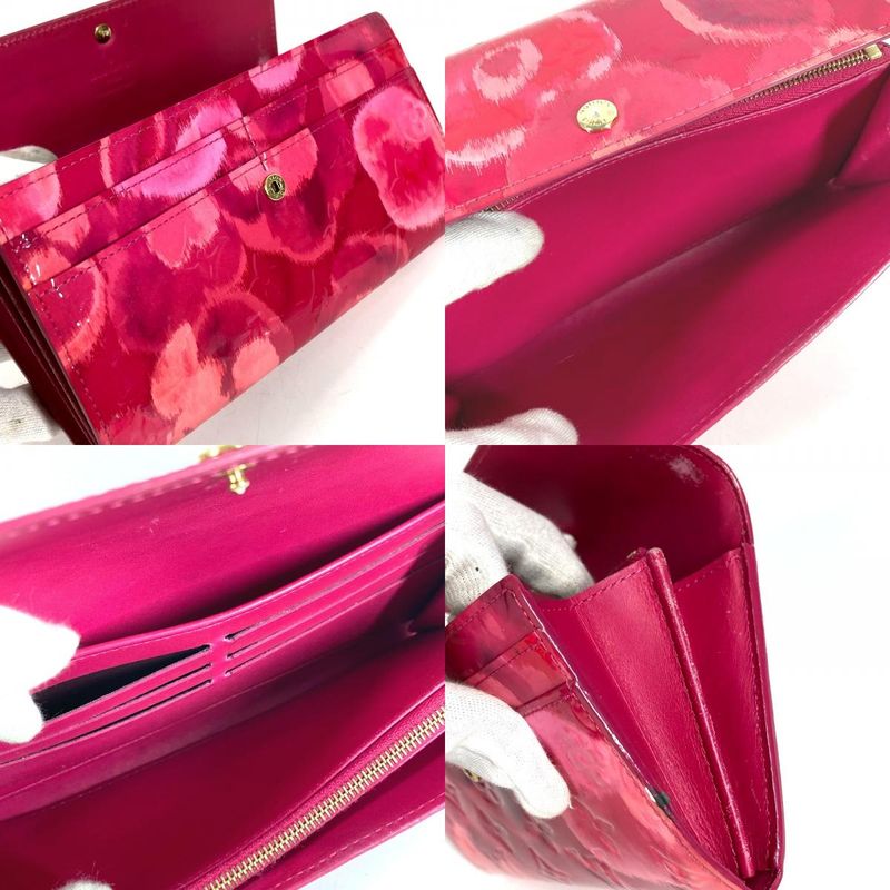 Louis Vuitton Wallet Portefeuille Sarah Enamel Rose Indien Pink