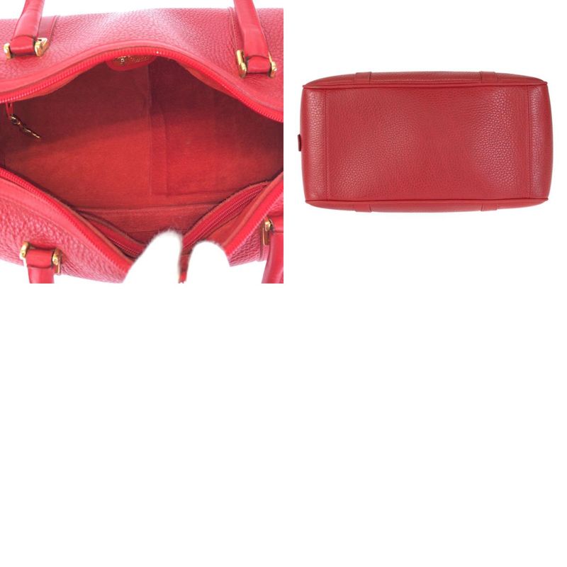 Gucci Vintage Interlocking Red Gold Leather 000 58 Mini Boston Bag
