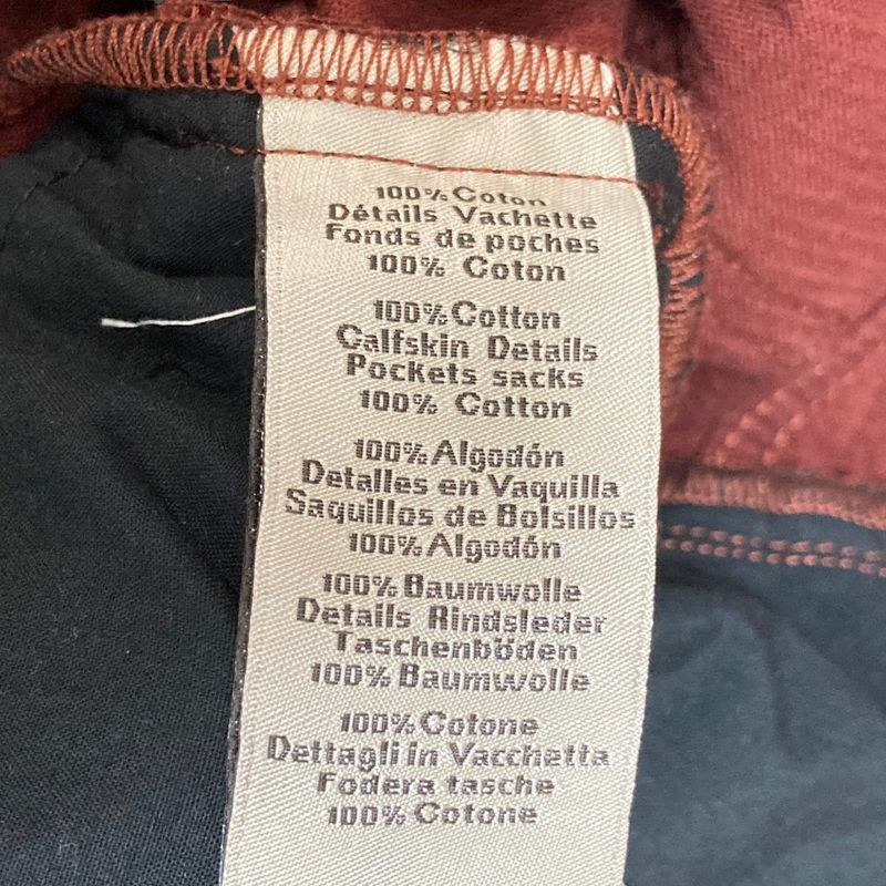 Hermes Corduroy Pants 40 Red Brown