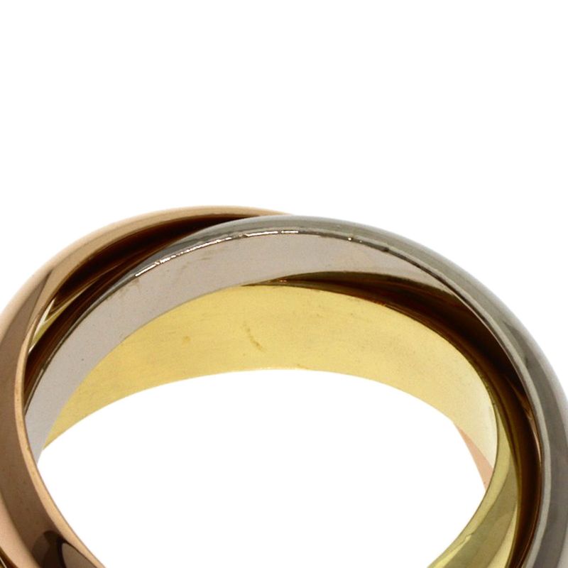 Cartier Trinity MM 46 Ring 18k Yellow Gold 18k White Pink