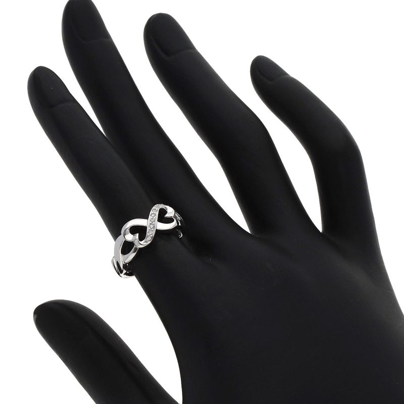 Tiffany & Co Double Loving Heart Diamond Ring 18k White Gold