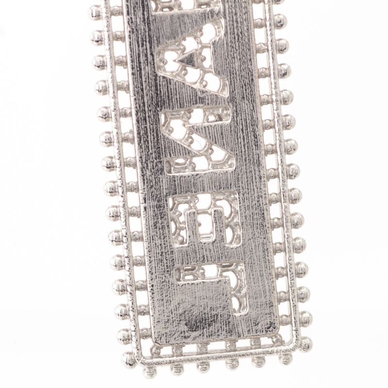 Chanel CC Logo Pearl Chain Necklace Silver