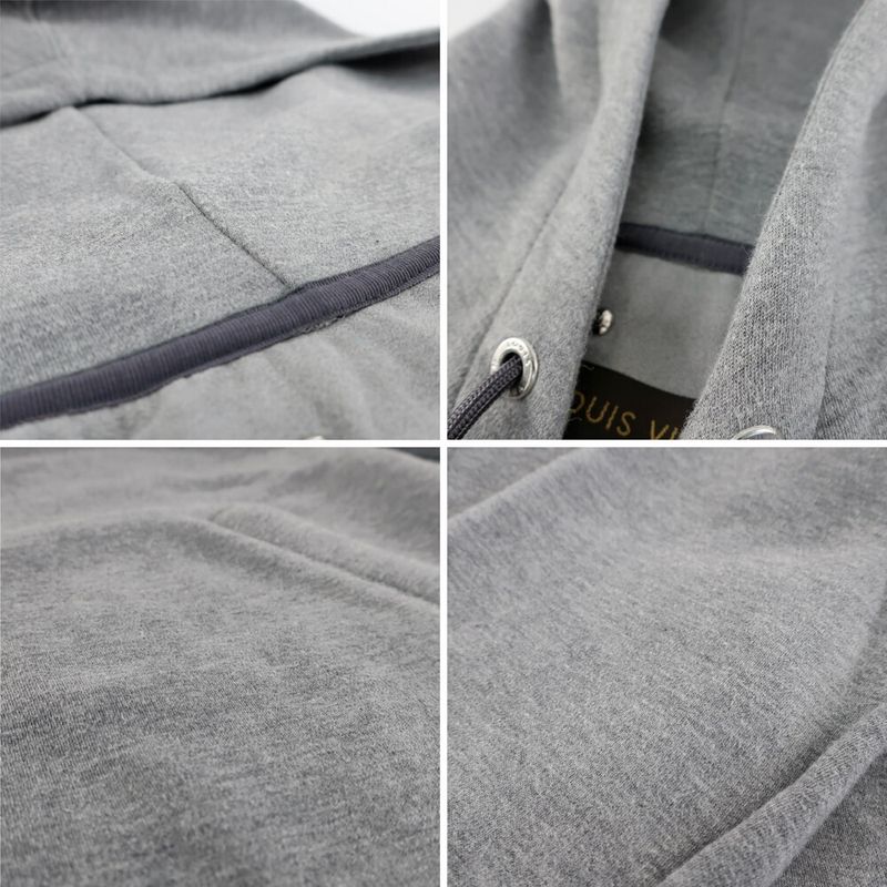 Louis Vuitton Hoodie Zip Up XL Gray Juj