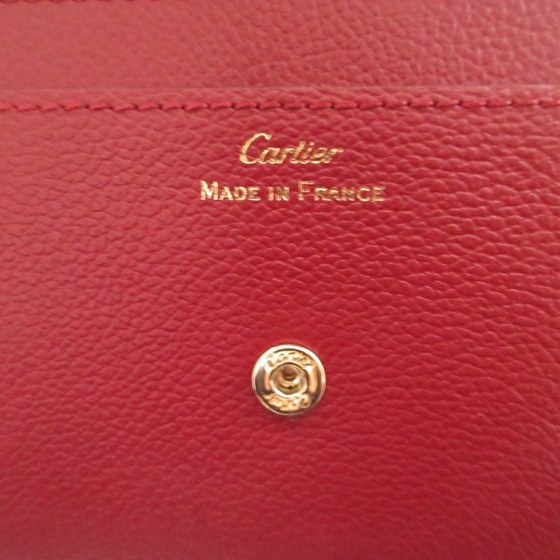 Cartier C de Cartier Leather Gold Purple Compact Wallet
