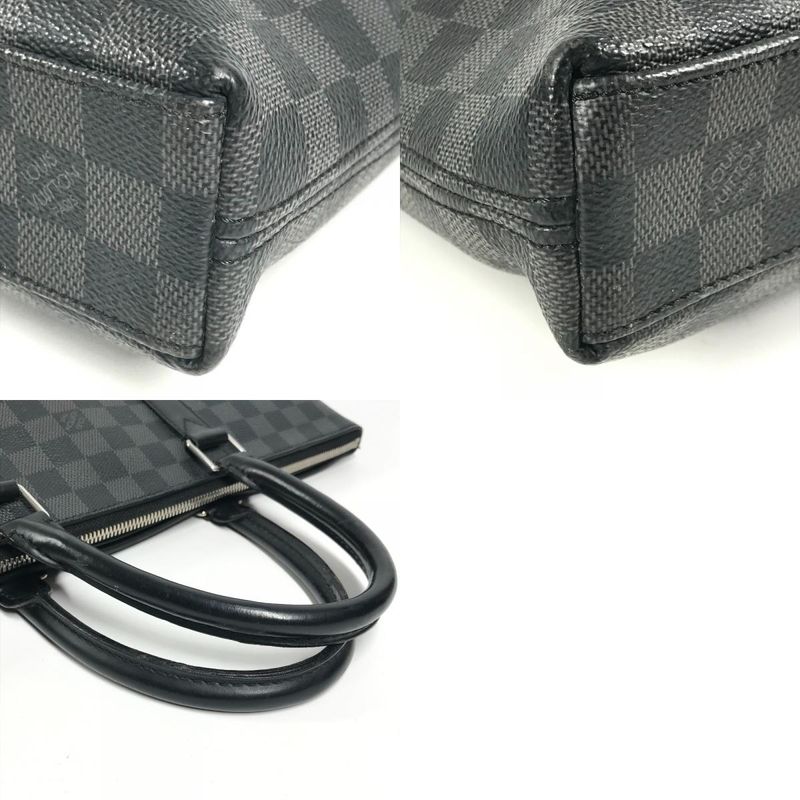 Louis Vuitton Business Anton Briefcase Damier Graphite Canvas Black