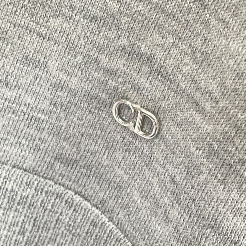 Dior Gray CD Logo Wool Silk Jacket 36