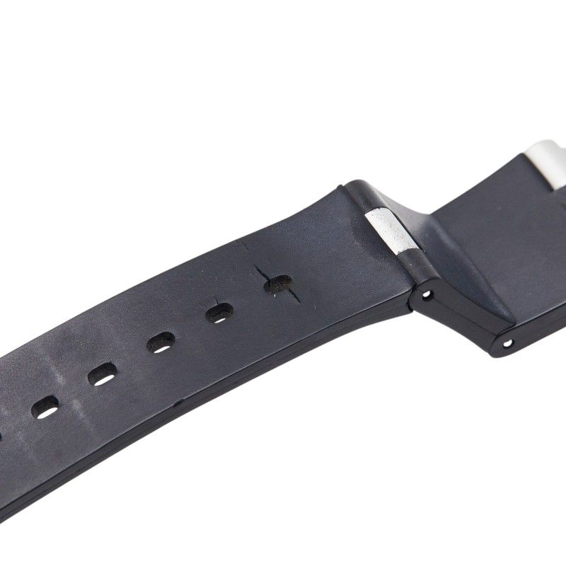 Bvlgari Aluminum Watch Black Silver Rubber