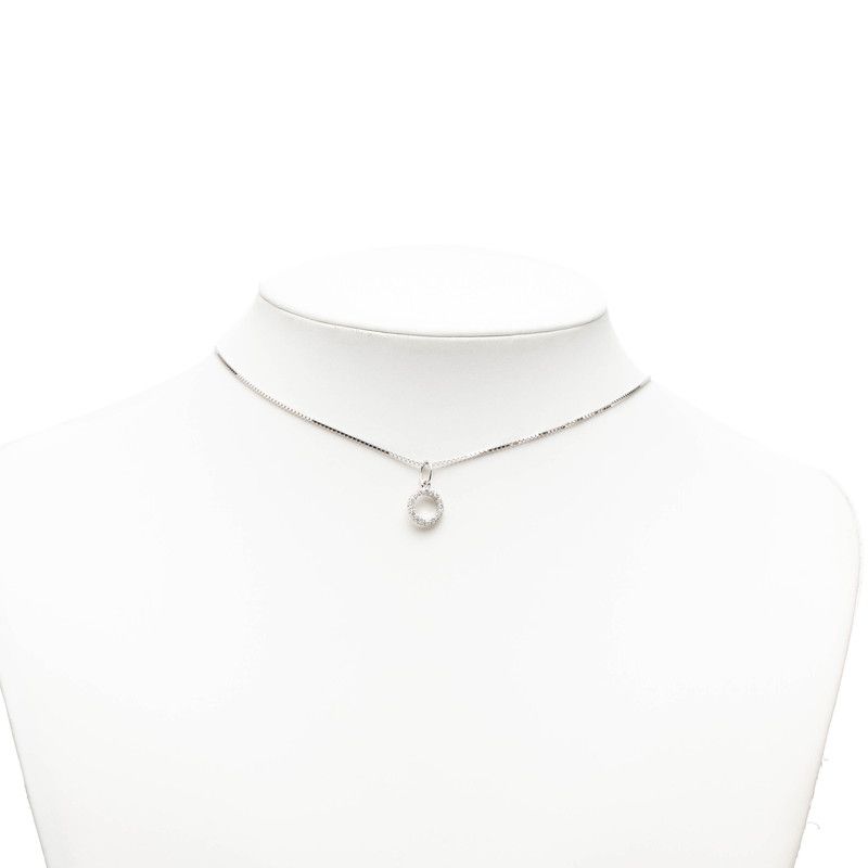 Gucci Circle Necklace 18k White Gold Diamond