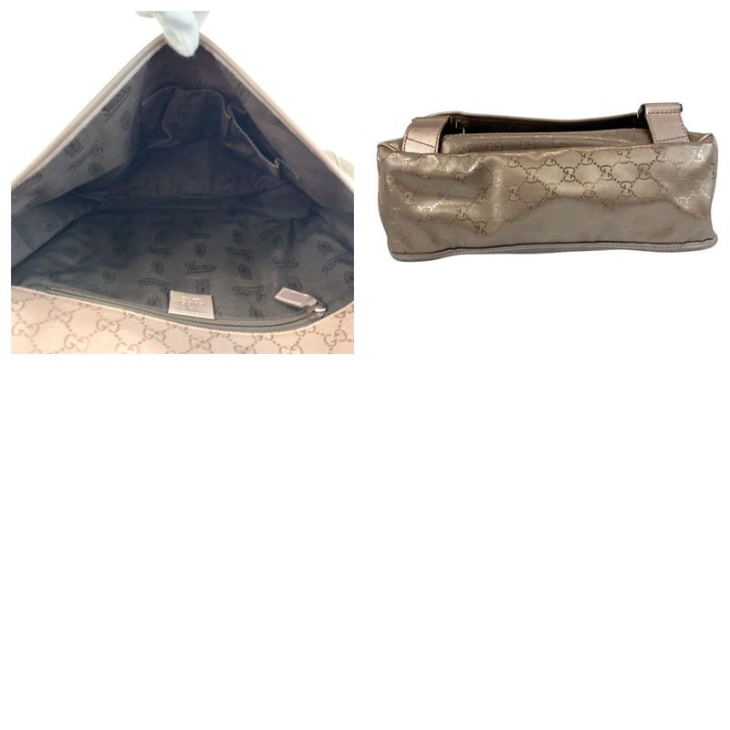 Gucci GG Supreme Metallic Brown Silver Shoulder Bag