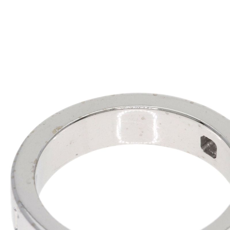 Bvlgari Double Logo Diamond Ring 18k White Gold