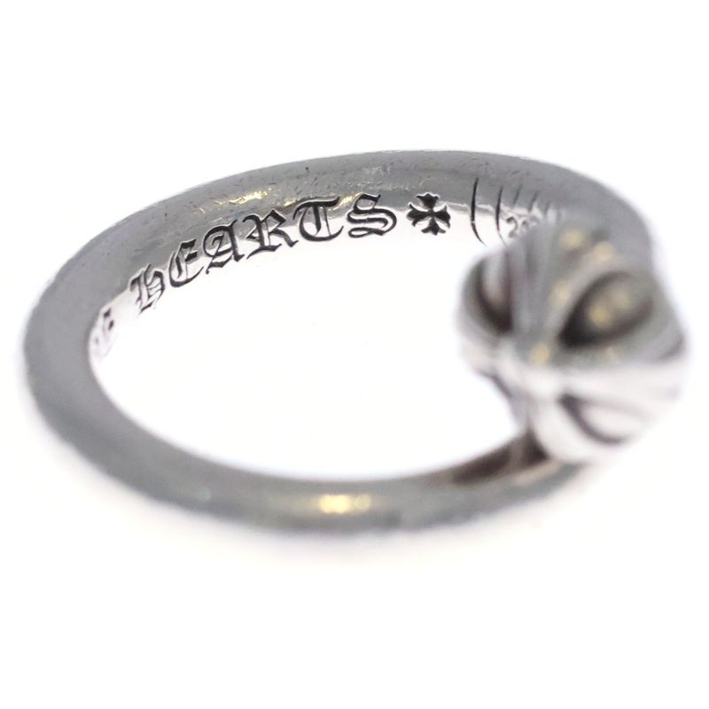Chrome Hearts Nail Crsball Cross Ball Ring Silver