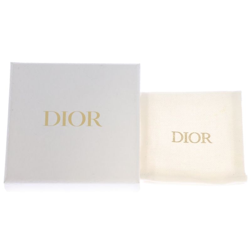 Dior Cdlogo Pearl Earrings White Gold