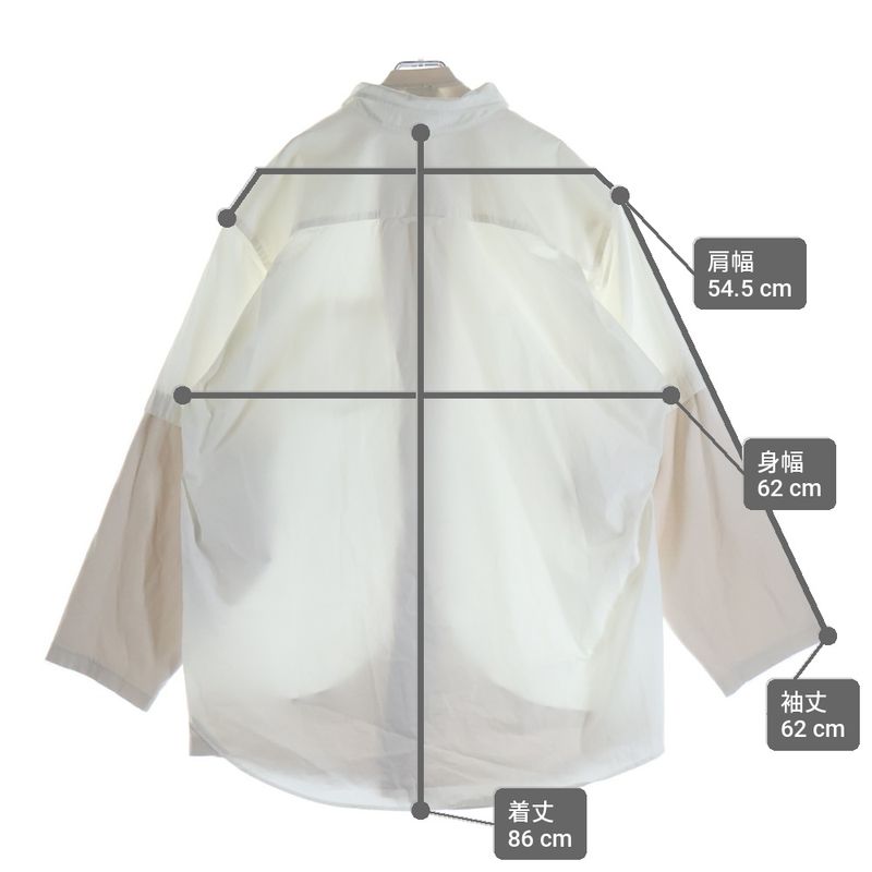 Balenciaga Trompe L'oeil Layered Docking Long Sleeve Shirt White