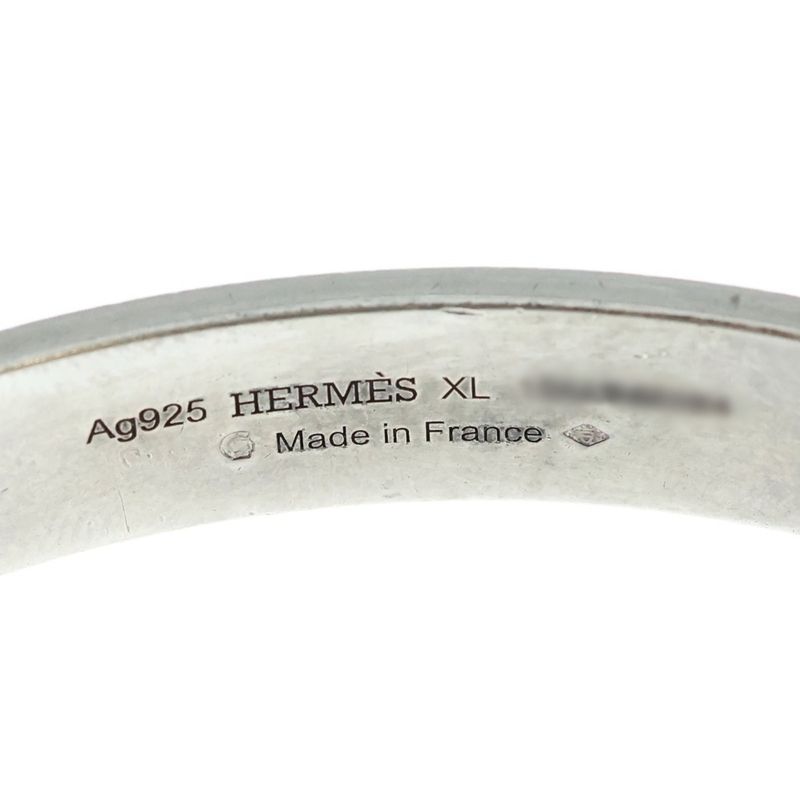 Hermes Collier de Chien Bangle Bracelet Silver