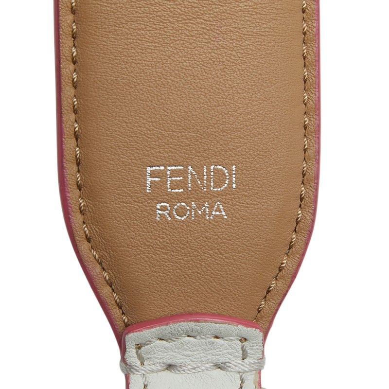 Fendi Strap You Studded Shoulder White Multicolor Leather