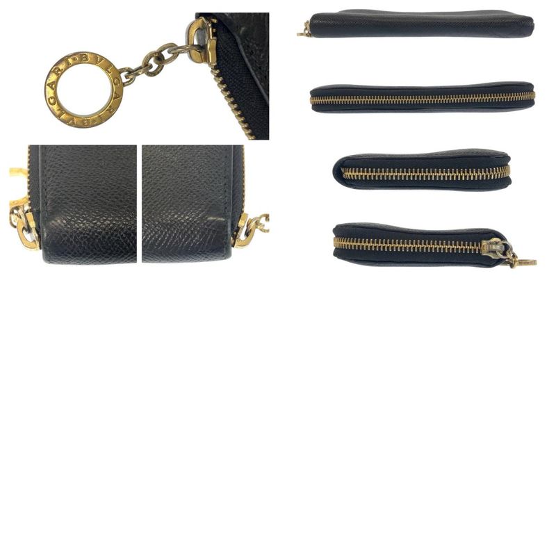 Bvlgari Black Gold Leather FG Wallet