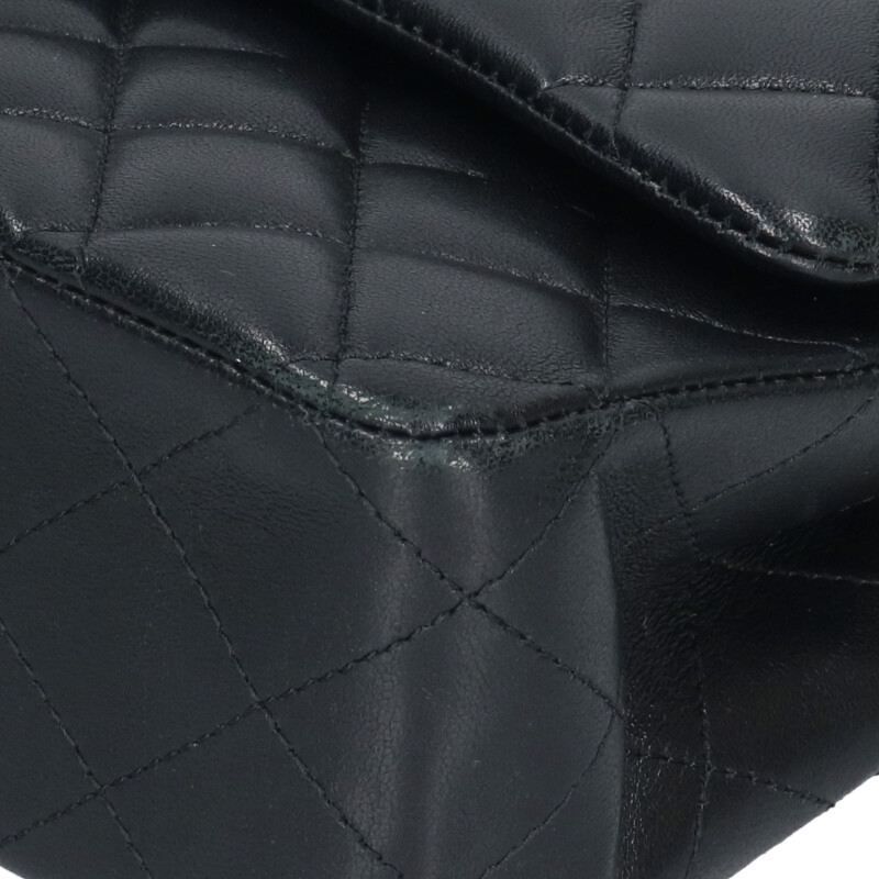 Chanel Quilted 25 Lambskin Double Flap Chain Shoulder Bag 25