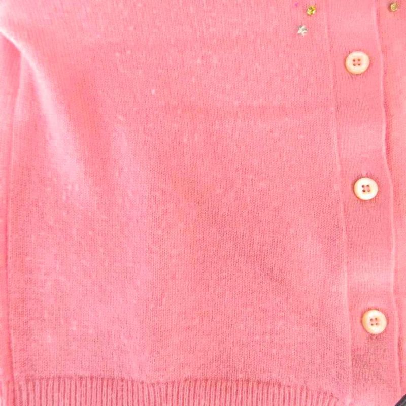 Miu Miu Miu Cashmere Knit Cardigan Bolero Bijoux Long Sleeve 36 Pink