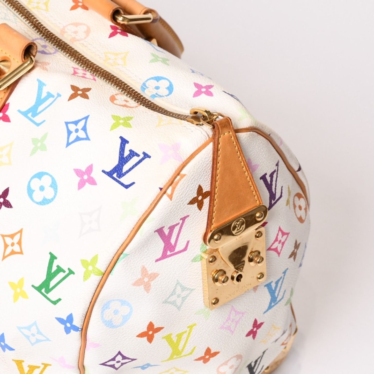 Louis Vuitton Keepall 45 Boston Bag Monogram Multicolor White Takashi Murakami — view 8