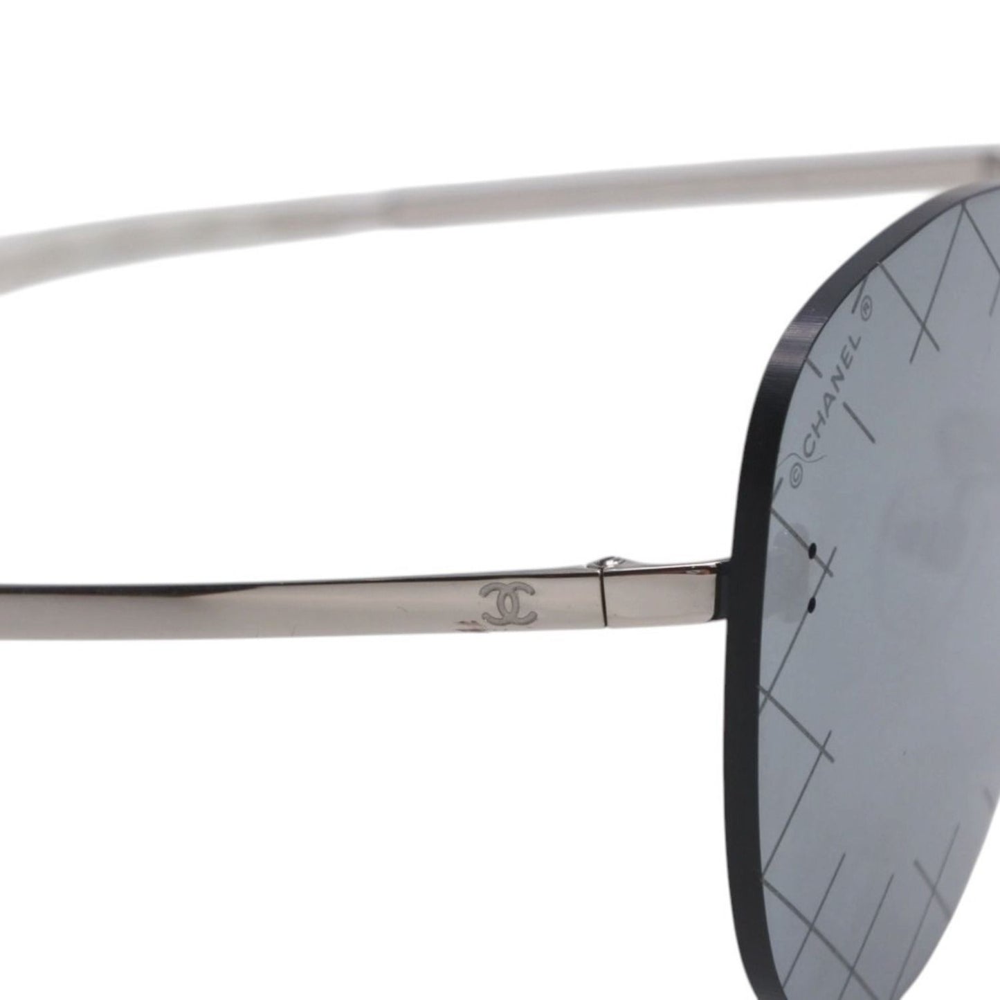 Chanel Rimless Sunglasses Eyewear CC Logo Black — view 8
