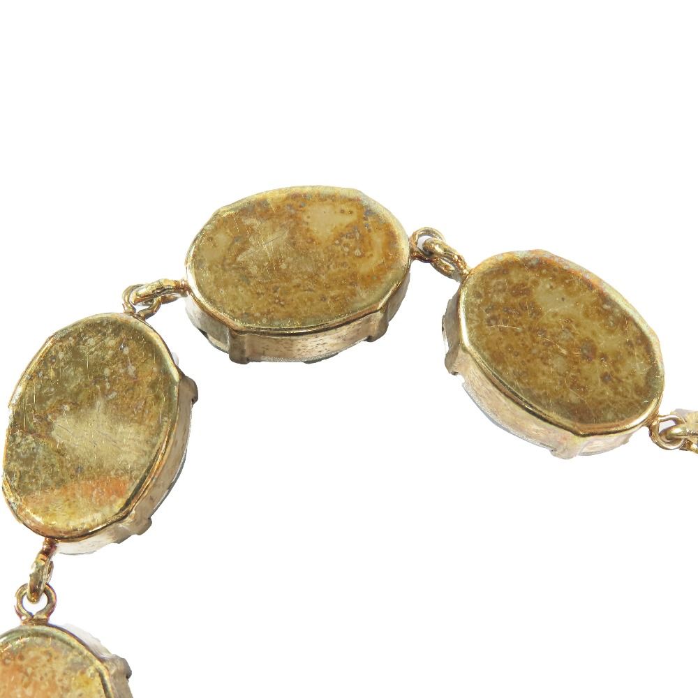 Dolce & Gabbana Necklace Flower Bijou Stone Gold Green