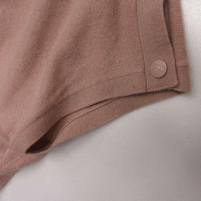 Louis Vuitton Cashmere Knit Sweater Wide Side Slit Pink