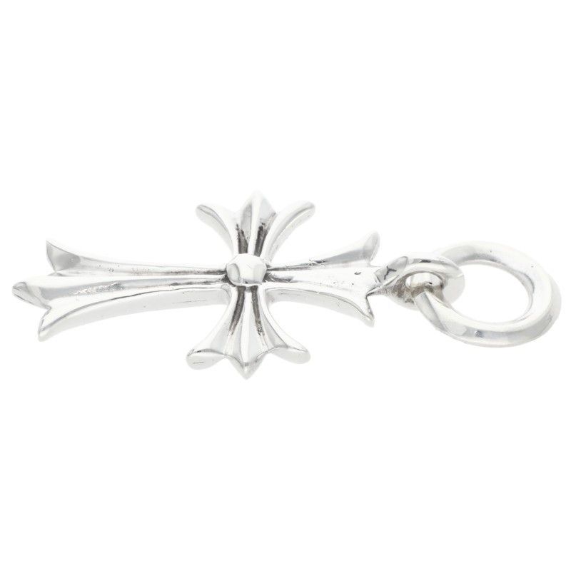 Chrome Hearts Tiny CH Cross Vintage Charm Silver Necklace Top