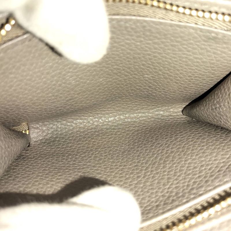 Prada Compact Wallet Trifold Leather Gray