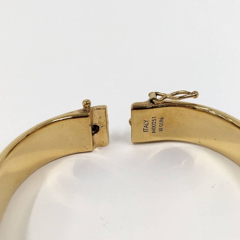 Louis Vuitton Bangle Nanogram Plated Gold Bracelet