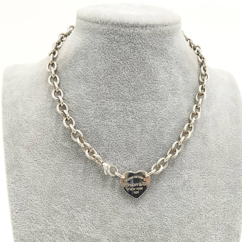 Tiffany & Co Return to Heart Choker Necklace Silver