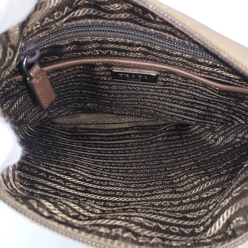 Prada Shoulder Bag Nylon Brown