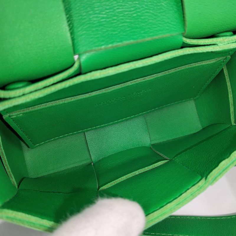 Bottega Veneta Shoulder Bag Candy Cassette Intrecciato Leather Green