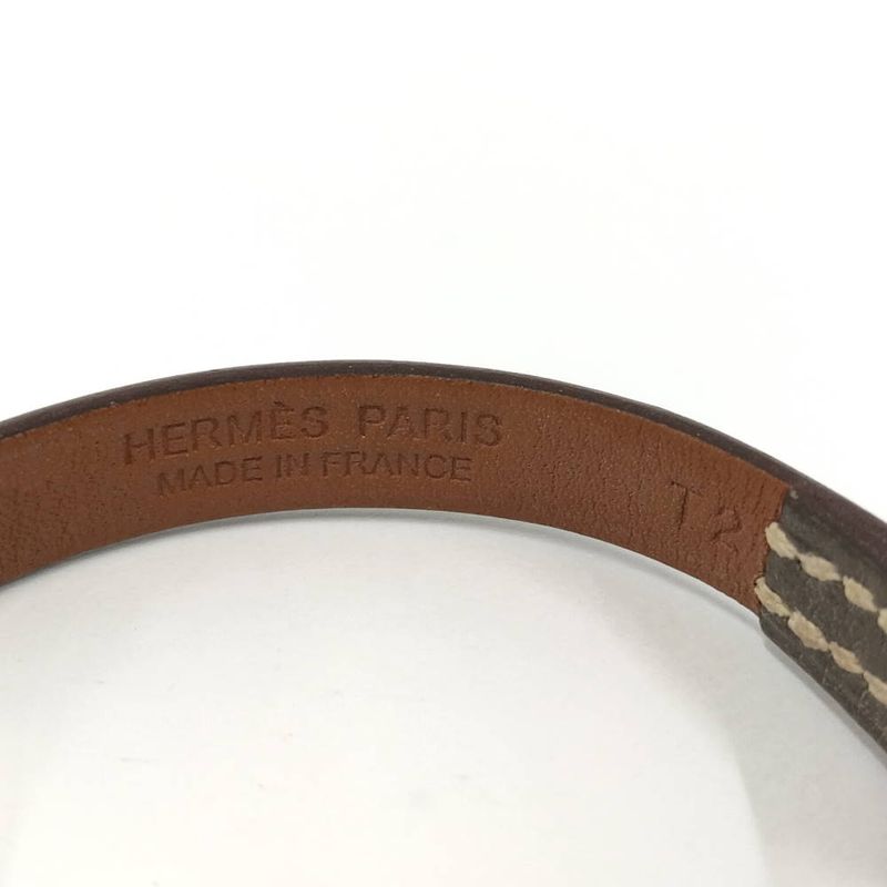 Hermes Mini Rival Bracelet Studs Leather