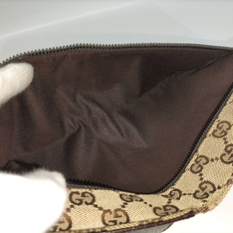 Gucci Belt Bag GG Canvas Leather Brown