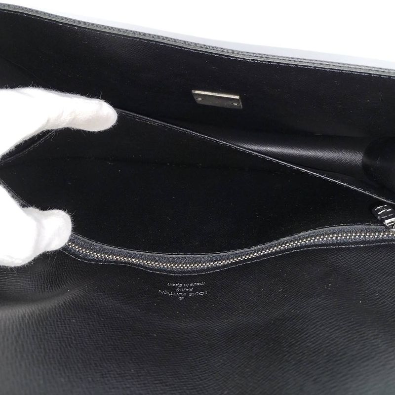Louis Vuitton Selenga Clutch Taiga Ardoise
