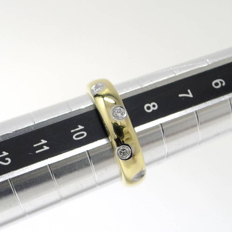 Tiffany & Co Dots Ring 18k Yellow Gold Platinum Diamond