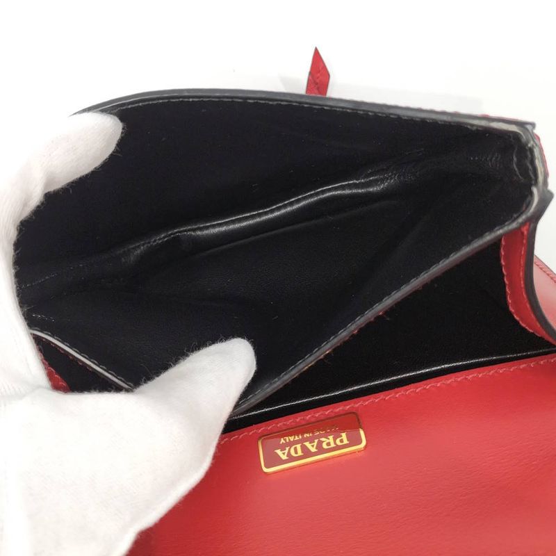 Prada Mini Backpack Handbag Saffiano Red