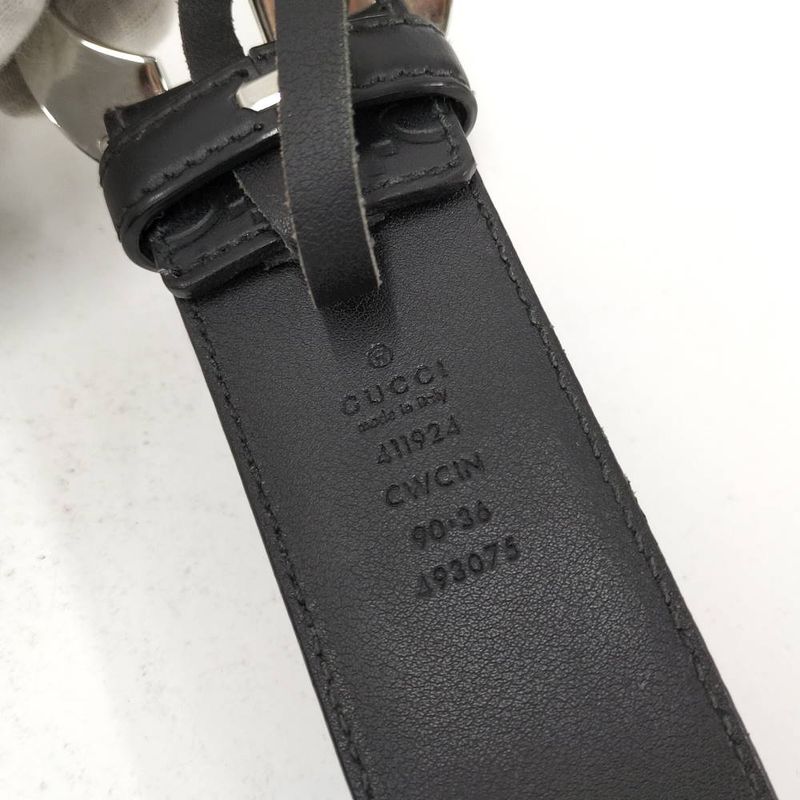 Gucci Interlocking Belt Leather Black